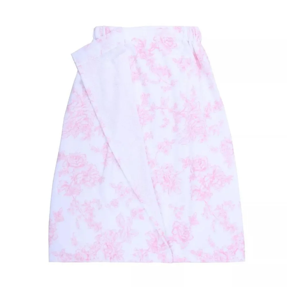 NWT The Big One® 5-Piece Solid Texture Bath Wrap Set - PINK WHITE FLORAL